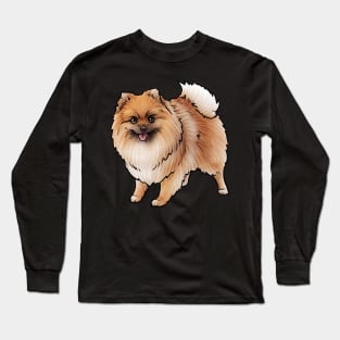 Pomeranian Dog Long Sleeve T-Shirt